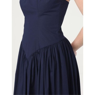 sachin and babi light blue dress Navy Textured Drop Waist Midi Dress | WHISTLES main image 0
