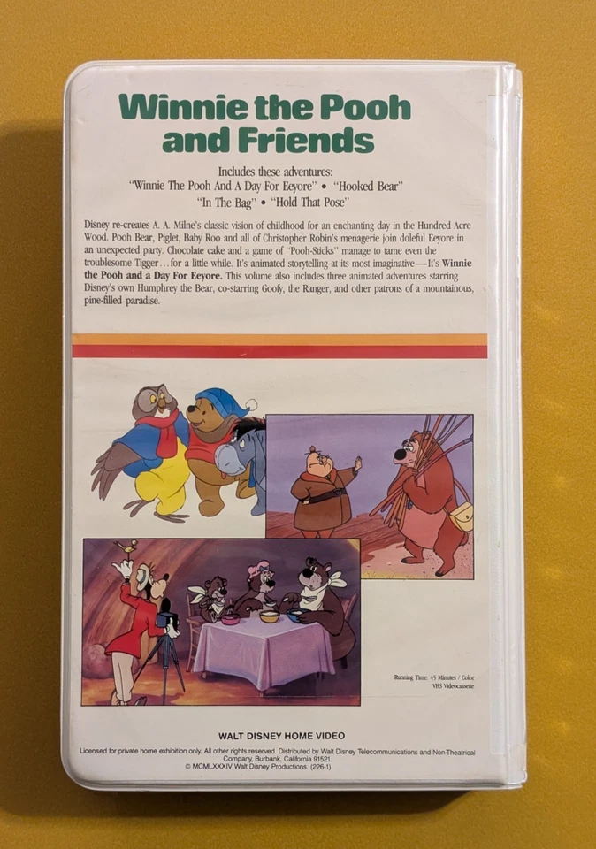 Winnie The Pooh And Friends (1984 VHS) Walt Disney Clamshell Animated Adventure  - Image 3 of 4