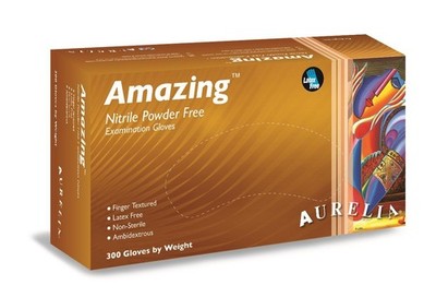 Supermax 92886 Aurelia Amazing Nitrile Gloves Small Violet Powder Free 300/Bx