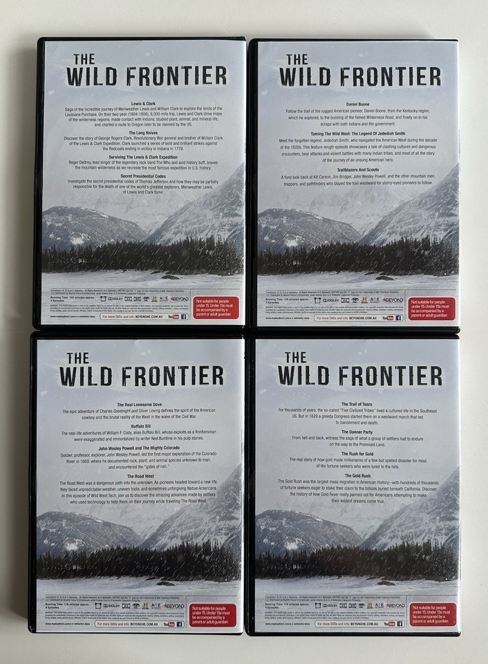 The Wild Frontier: Volume 1 2 3 & 4 (4 DVD) Region 4 History Channel ...