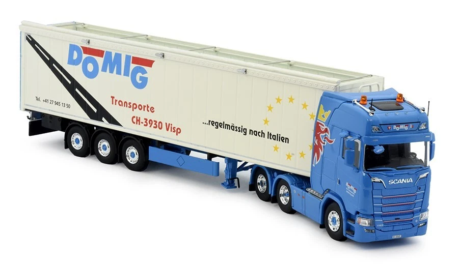 TEKNO, SCANIA S Highline 6x4 con rimorchio DOMIG, 1/50,  TEK81580 - Immagine 2 di 4