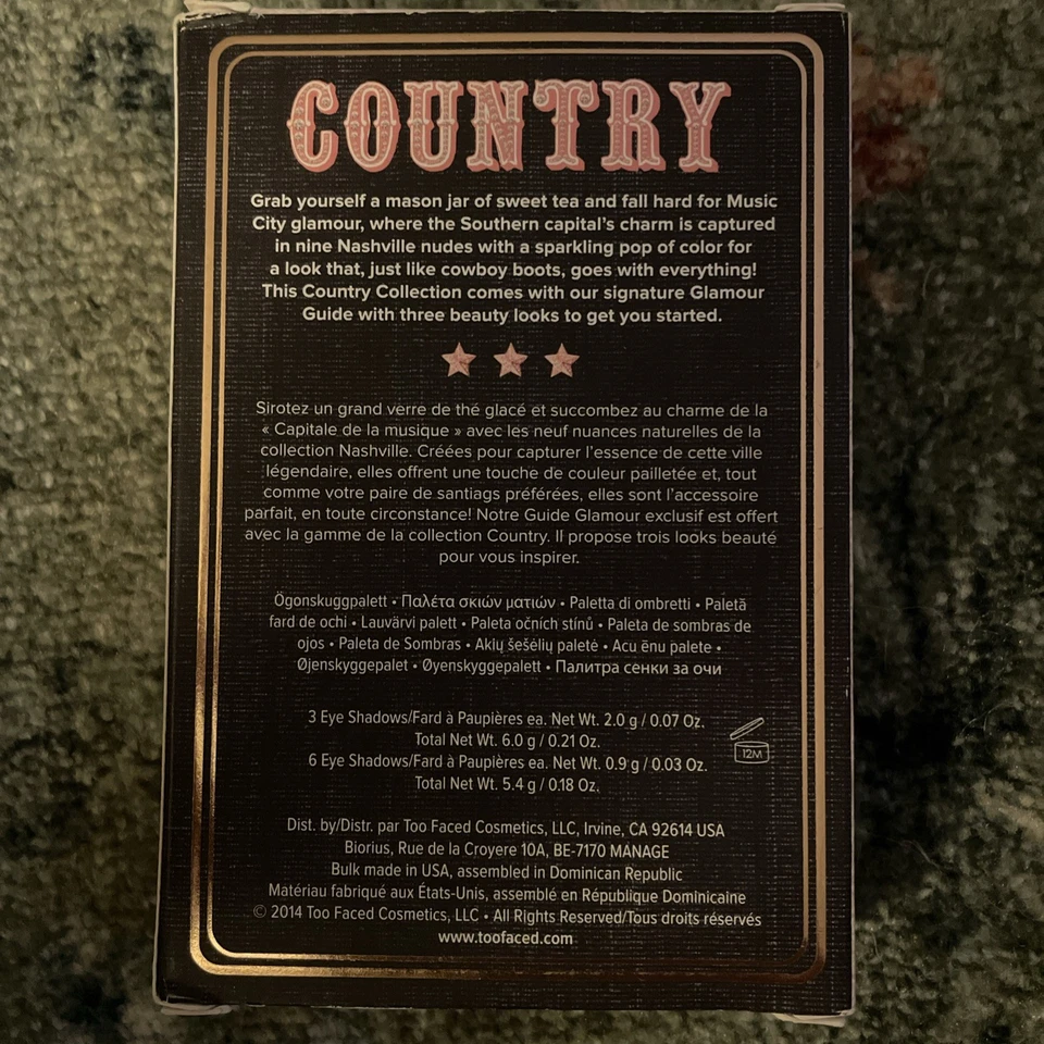 Too Faced Country Nashville Nudes Eyeshadow Collection Brand New In Box - Image 4 of 4