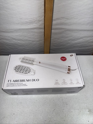 T3 Micro AireBrush Duo Interchangeable Hot Air Blow Dry Brush - White