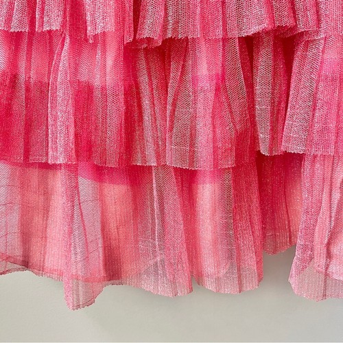 Hanna Andersson Dress Girls Size 5 (110) Holiday Party Tiered Ruffles Tulle Bow - Picture 7 of 12