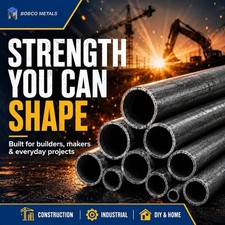 Bobco Metals Round Steel Tube 1" OD x 16 Ga .065" Wall x 36" Long Hot Rolled