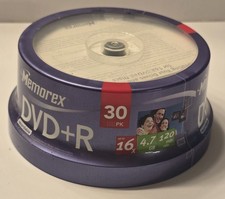 Memorex DVD R RW 16X 4.7 GB 120 Min 30 Pack Recordable Blank Discs - NEW/SEALED