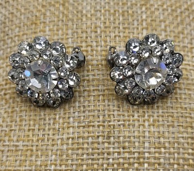 Two Lovely Vintage Rhinestone Scatter Pins Elegant Unsigned Costume Jewelry 