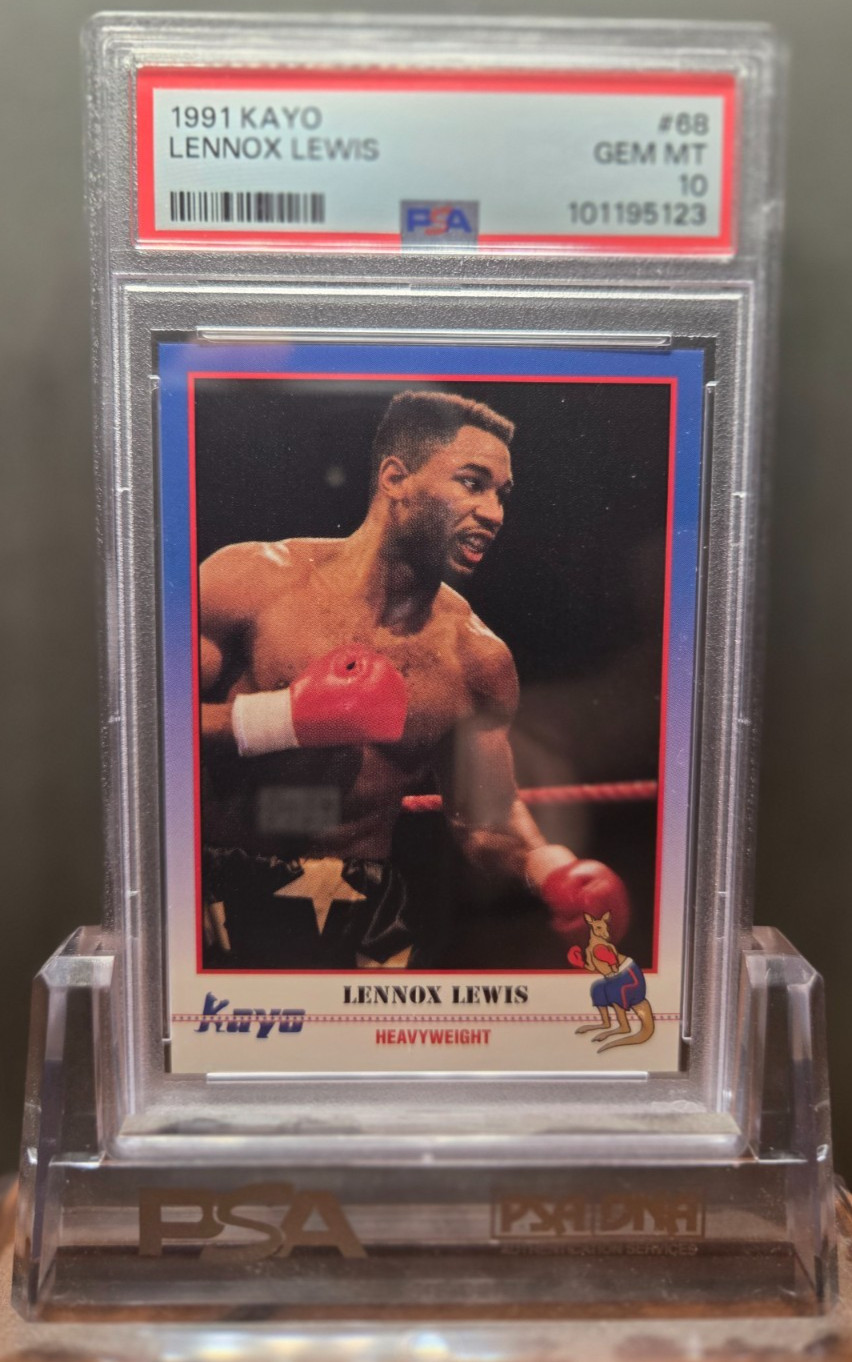 1991 Kayo Boxing Lennox Lewis Rookie RC Card #68 PSA 10 GEM MINT Tough Legend