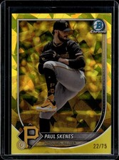 2025 Bowman Chrome Sapphire Paul Skenes #30 Yellow Refractor /75