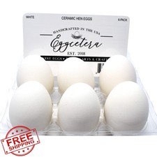 Eggcetera Ceramic Nest Eggs 6 Pack White