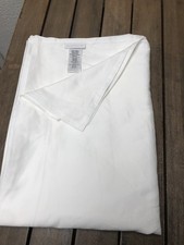 POTTERY BARN KIDS TWIN FLAT SHEET SOLID WHITE ORGANIC COTTON 66x96" 1Pc NWOT