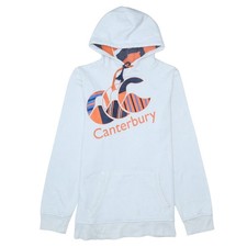 Canterbury Boys White Hooded Pullover Sweatshirt Size 14 Years Uglies Logo