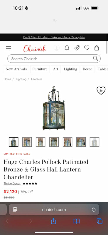 Patinated Bronze & Glass Hall Lantern big and heavy 48"