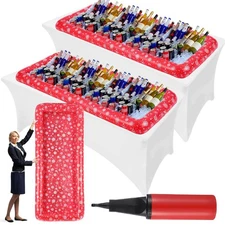 2 Pack Large Inflatable Christmas Cooler 72 x 30 x 5'' Christmas Inflatable S...