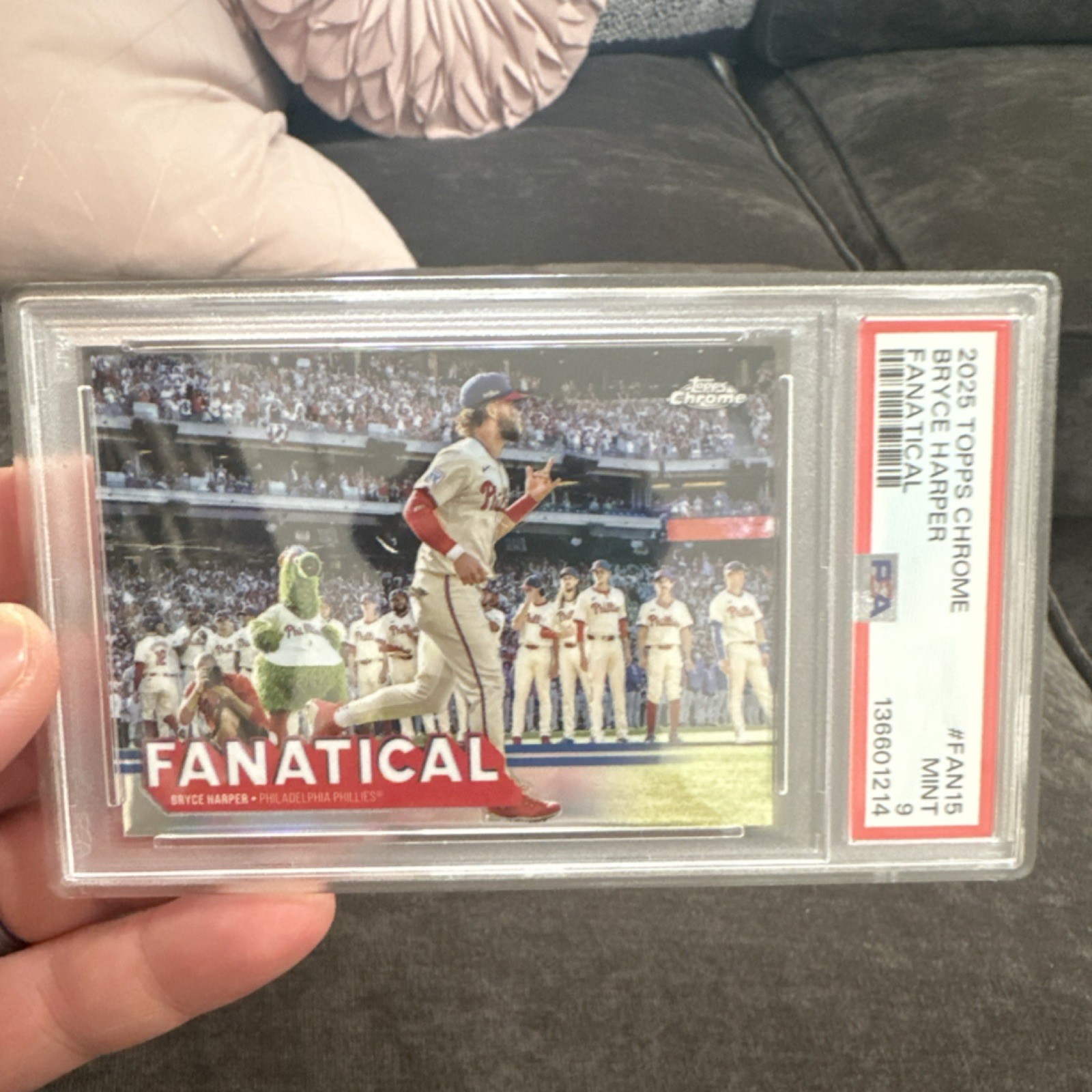 2025 Topps Chrome Fanatical Bryce Harper  FAN-15 PSA 9