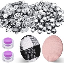 100 Sets Cover Buttons Kit with Tools Size Buttons to Cover Self Cover Buttons w