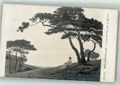38181878 - sign. Morisset A. Abendstille Frau Kuenstlerkarte 1911
