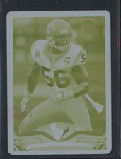 2013 Topps Mini Brian Cushing #152 #1/1 Made Yellow Printing Plate SP SSP 1 of 1