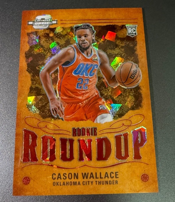 Cason Wallace 2023-24 Panini Contenders Optic Rookie Roundup Red Ice 027/175 RC