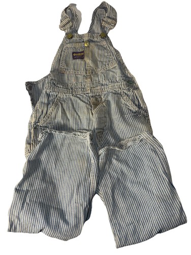 VTG Osh Kosh B'Gosh Overalls Union Made Sanforized Hickory Vestbak USA