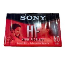 1 Sony HF Normal Bias Blank Audio Cassette Recording Tape 90 Min - New Sealed