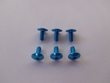 VITI IN ERGAL CARENA TESTA BOMBATA TCBEI M6X15 BLU 6 PEZZI