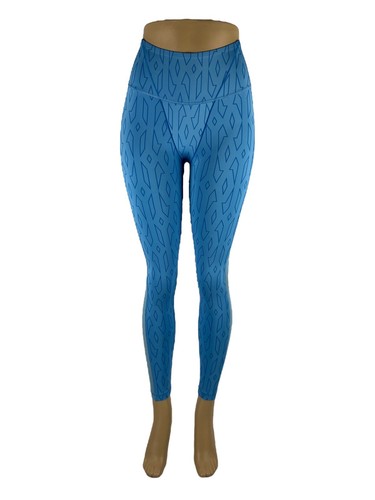 Ivy Park x Adidas Mujer XS Logo Monograma Leggings Azul Poliéster Spandex Usado en Excelente Condición - Imagen 2 de 10