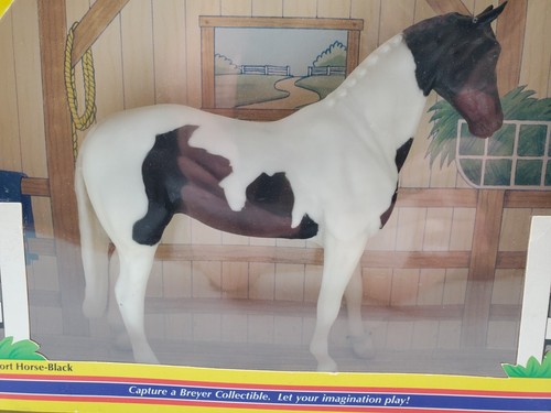 Breyer Classics Pinto Sport Horse Black No. 653 - Picture 2 of 8