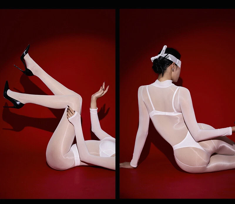 High Quality Oil Shiny Bodysuit Glossy Transparent Seamless Full Body stockings