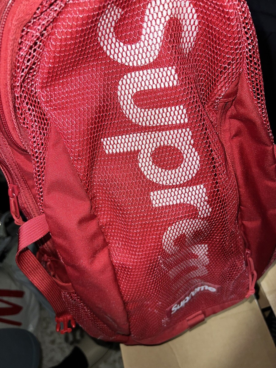 SUPREME 2017 RED テカテカ BACKPACK Y2K Backpack (Red