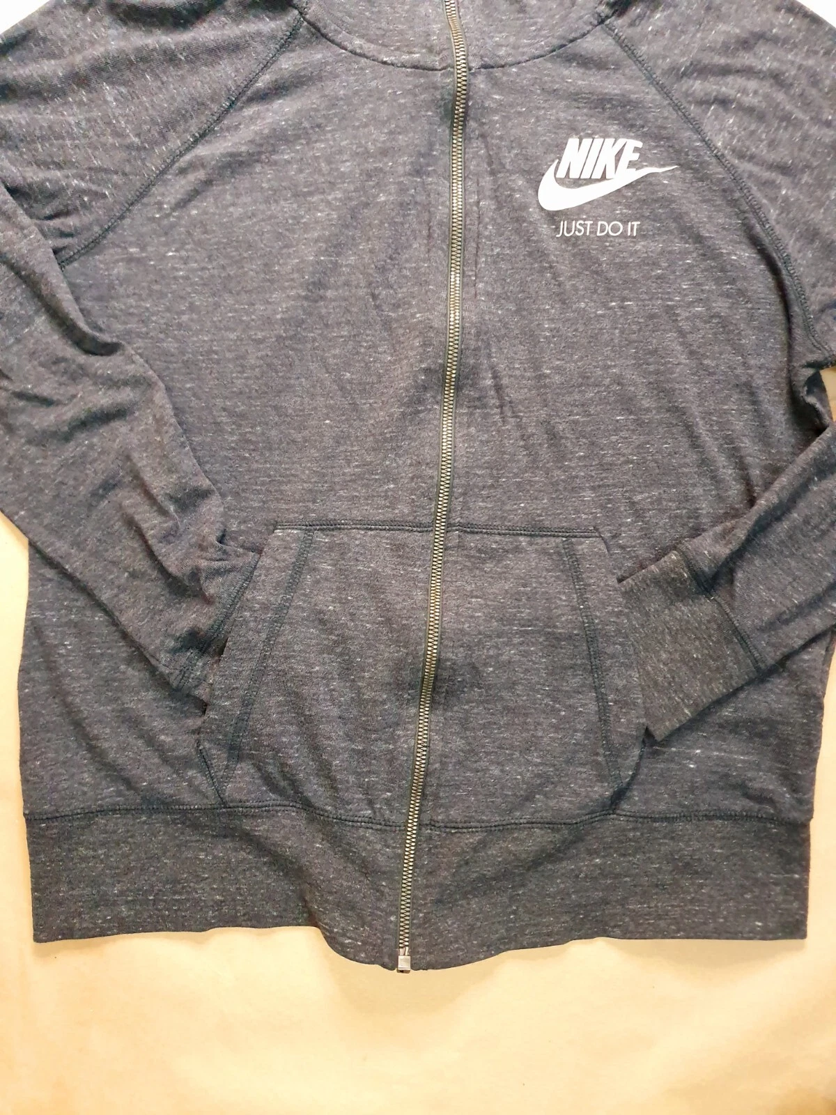 SACAI NIKE Felpa con Cappuccio Uomo Pullover Felpa Hoody Tg S Grigio Scuro Zip Logo
