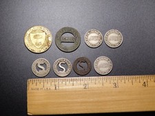 17 OLD GSP GARDEN STATE PARKWAY CAR FARE TOKENS 17 OLD GSP GARDEN STATE PARKWAY CAR FARE TOKENS