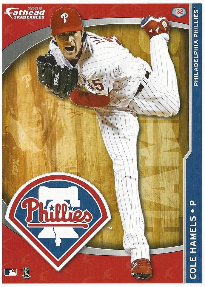 PEGATINA EXTRAÍBLE COLE HAMELS PHILADELPHIA PHILLIES FATHEAD INTERCAMBIABLES 2013 #66 Foto 2 de 3