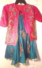 Kalapi Baroda Pakistani / Indian Fancy Traditional Kids Girl Dress 50 C.M. 20