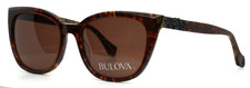 BULOVA San Marcos Brown Tortoise Womens Cat Eye Sunglasses 54-18-135 B:43 C