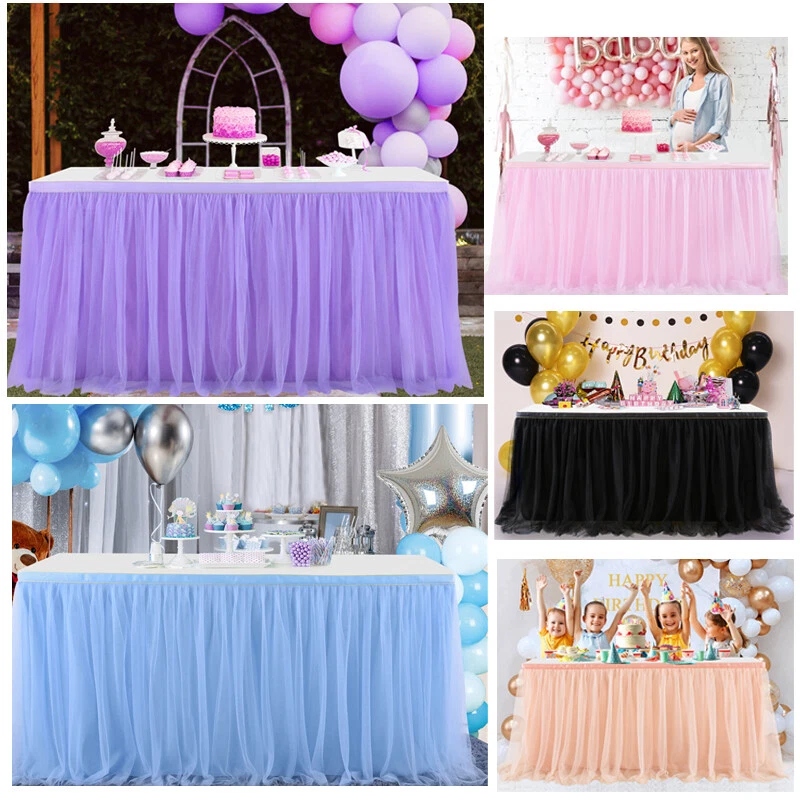 6ft tulle top table skirt