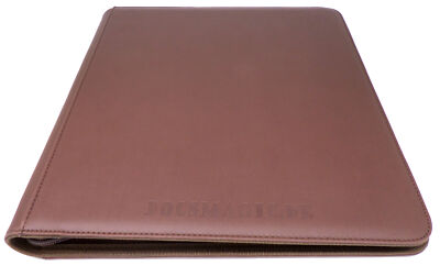 Docsmagic.de Premium Pro-Player 12-Pocket Playset Zip-Album Brown - 480 Card Bin