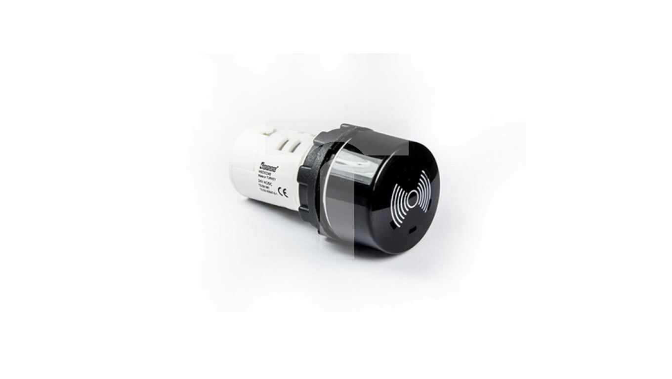 Buzzer, monoblock, 24V AC/DC, 85db, IP65, black T0-MBZX024SE /T2UK