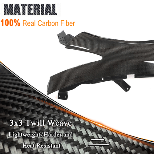 For Infiniti Q50 Q50S 2014-2023 Real Carbon Exterior Side Fender Vent Cover Trim - Picture 11 of 15
