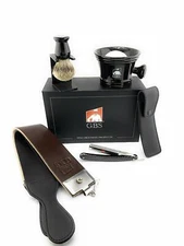 GBS Men's Gift Set - Shave Ready Gold Dollar Straight Razor