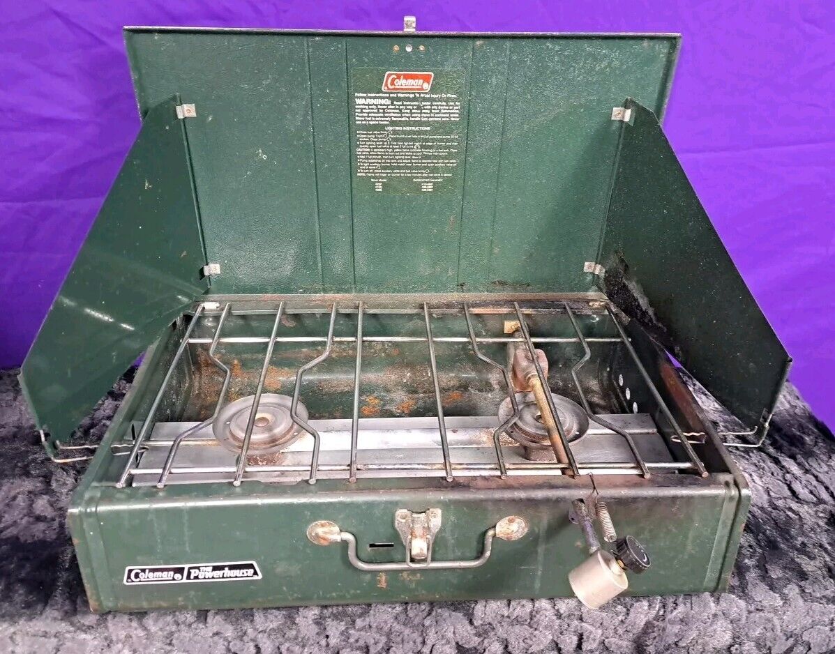 Coleman 2 Burner Camp Stove 413H Powerhouse 1982 for sale Coleman 2 Burner Camp Stove 413H Powerhouse 1982 for sale