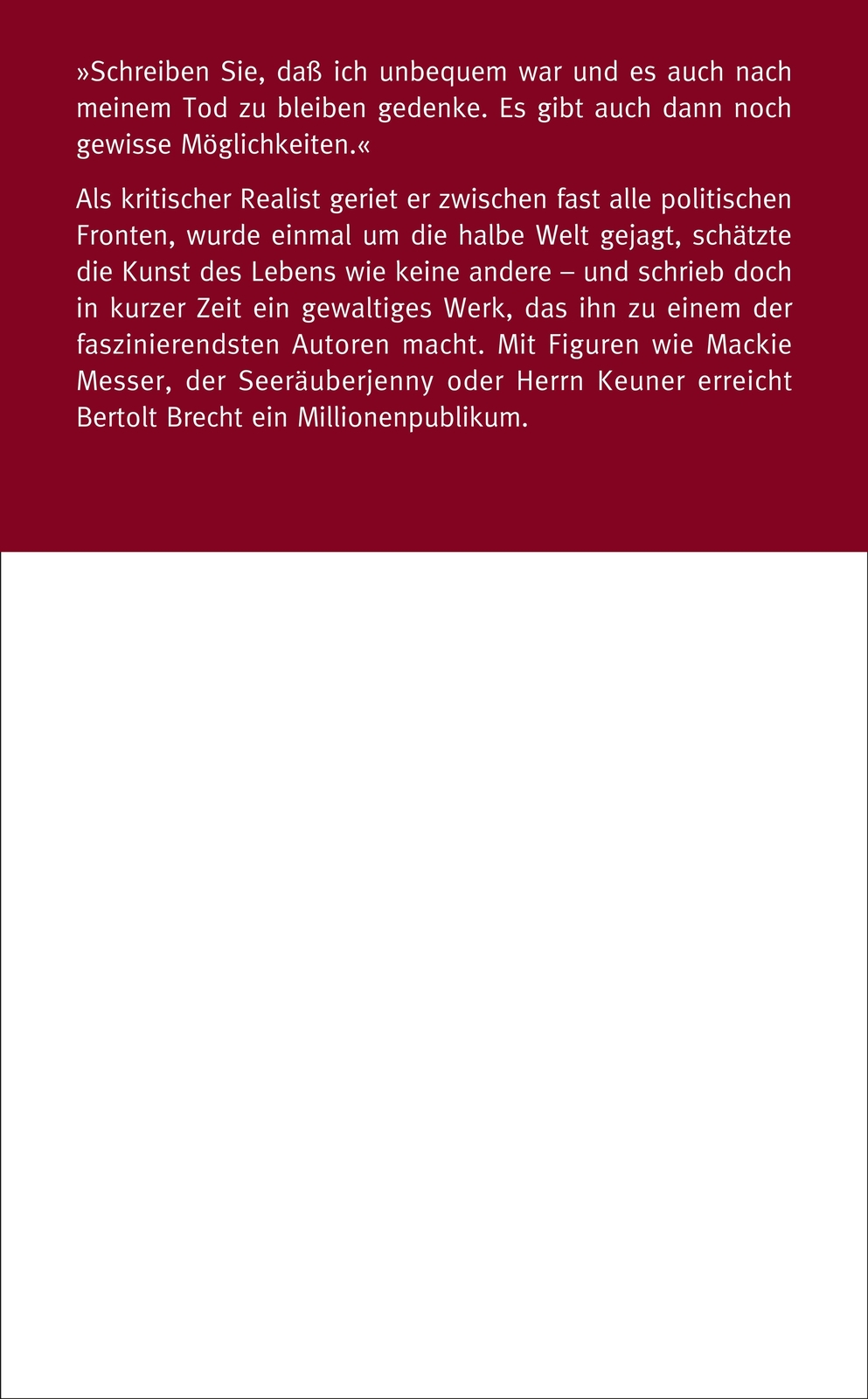 Thumbnail - Bertolt Brecht Leben Werk Wirkung Jan Knopf Taschenbuch 159 S. Deutsch