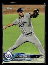2018 Topps Chrome #57 Jacob Faria Refractor Card Tampa Bay Rays