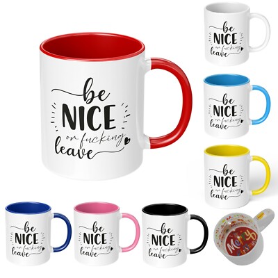 Weihnachtsgeschenk Wichtel personalisiert Mädchen Junge Ihn Her Be Nice or F Leave Tasse