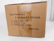 2-1/4" x 1-1/4" Direct Thermal Shipping Labels 2.25x1.25 --- 12,000 LABELS