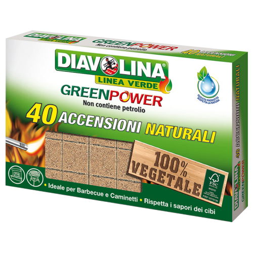 Allume-feu écologique Diavolina - Lot De 6 Boîtes (600 Cubes) - Pour Barbecue, Cheminée Et Feu De Camp - 5