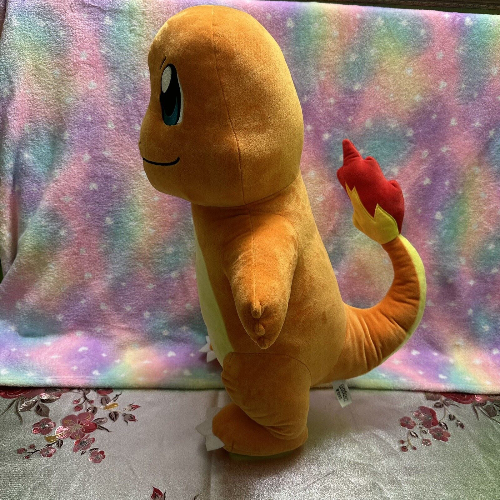 Charmander Pokemon Big Plush Doll Stuffed toy scary face BANDAI 24cm