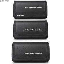Cell Phone Nylon Pouch Horizontal Holster Belt Clip Rugged Case Cover -4 Sizes