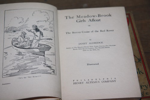 The Meadow-Brook Girls by Janet Aldridge Lot Afloat Across Country Under Canvas - Picture 3 of 7