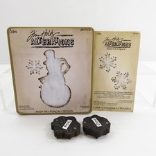 Sizzix Tim Holtz Alterations Bigz Die  Movers Shapers Snowman Snowflakes 